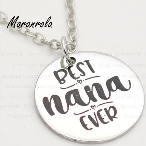 New arried "best nana ever" Copper nana necklace &Keychain, mothers day Jewelry Gift for grandma