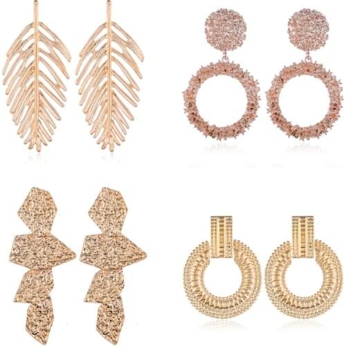 Fashion statement earrings Leaves irregular Geometric earrings For Women Hanging Dangle Earrings Drop Earing modern Jewelry