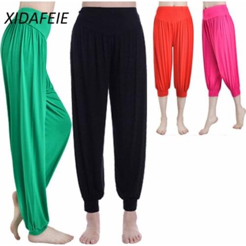 New Yoga Pants Autumn And Winter Modal Harem Pants Womens Sports Trousers Square Dance Clothing Loose Large Size