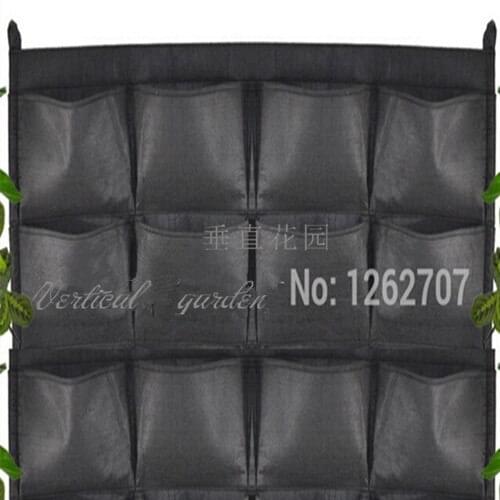 Pocketgarden 12 pockets Outdoor Vertical Gardening Flower Pots and Planter, Hanging Pots Planter wall Green Field 80*66cm