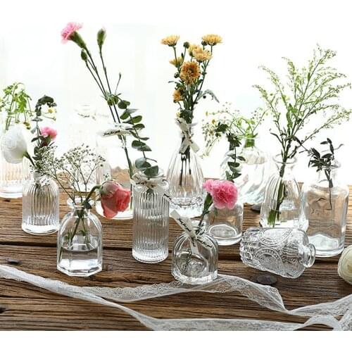 Nordic Plant Vase Wedding Decor Centerpiece Table Ornaments Transparent Vases