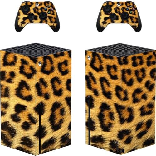 Leopard Style Xbox Series X Skin Sticker for Console & 2 Controllers Decal Vinyl Protective Skins Style 1