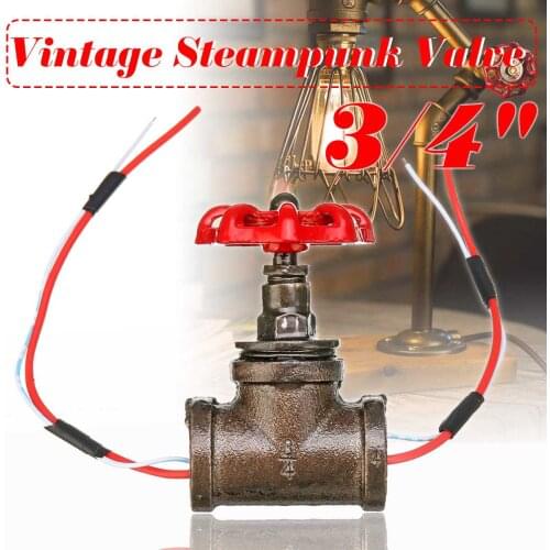 Water Pipe Fixtures Lighting Industrial Lamp Stop Valve Light Switch For Lamp Loft Style Iron Valve Vintage Table Lamp
