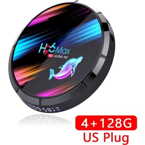 H96 MAX X3 Android 9.0 TV Box 4G+128G Amlogic S905X3 Support 5G Wifi 1080p 4K 60fps Google Player Youtube 8K