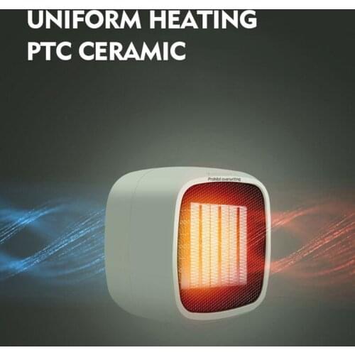 Heater Fan for Desk Electric Home Office Student Dormitory Mini Fans PTC Ceramic Fast Heating 220V 500W Energy Saving QN08