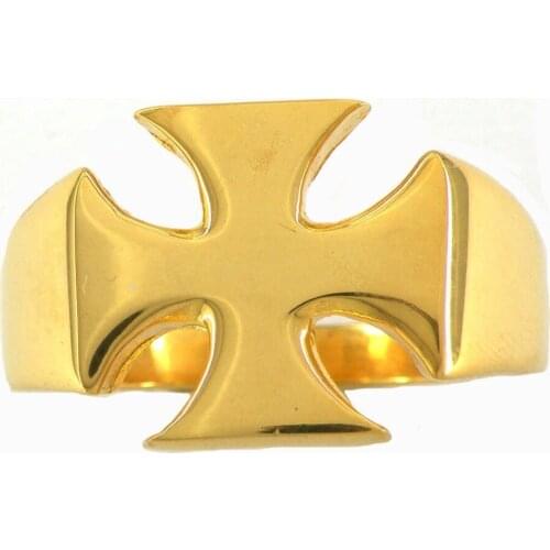 FANSSTEEL Stainless Steel Jewelry German Iron Cross Ring FSR10W01G