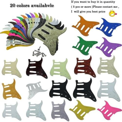 KAISH USA Vintage 8 Holes ST Strat Guitar Pickguard with screws ST Scrach Plate Various Colors Fits for Fender