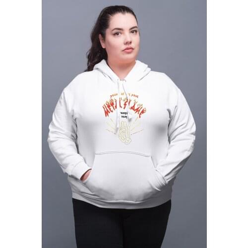 Angemiel Wear Metal Music Spirit White Women 'S Hooded Sweatshirt