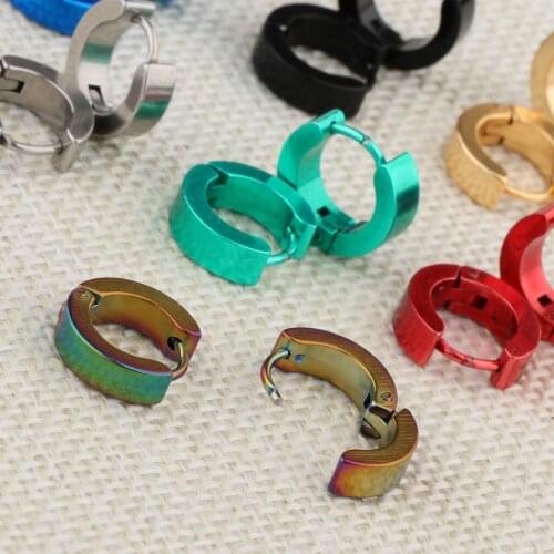 14 Pcs Stainless Steel Men Women Hoop Earrings Piercing Huggie Hypoallergenic