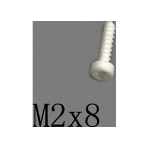 2pcs M2x8mm Phillips Round Head Tapping Screw Ceramic Insulated Bolt High Temperature Corrosion Resistance Zirconin