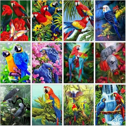AZQSD 5d Diamond Painting Parrot Diamond Embroidery Animal Mosaic Art Picture Of Rhinestones Gift Home Decor