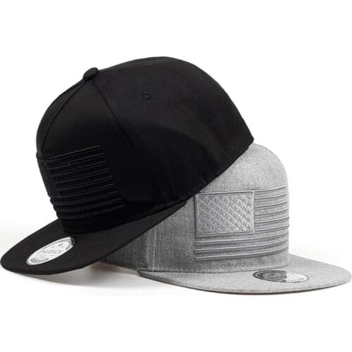 Brand Stars and Stripes Embroidery Cool Flat Bill Baseball Cap Mens Gorras Snapbacks 3D Flag Hat Ourdoor Hip Hop Snapback Cap