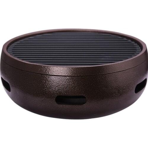 Cast iron charcoal barbecue grill table top BBQ barbecue pot grill Circular baking pan household outdoor commercial restaurant h