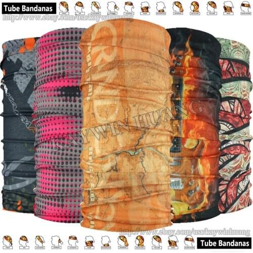 EXPRESS Shipping Wholesale 100pcs Mixed Style Polyester Tubular Multifunction Seamless Sport Bandana 48*24cm With UV Protection