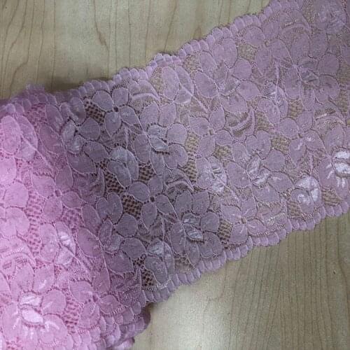 25meters Stretch elastic lace ribbon 15cm width Nylon Spandex lace Trim embroidered nigerian african lace fabric sewing