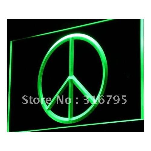 I910 Peace Peaceful Display Home Decor Light Signs On/Off Switch 20+ Colors 5 Sizes