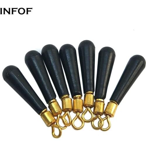 INFOF 50pcs Fishing Floats Connector S/M/L Drift Fishing Floats Seat Copper Head Rubber Bobber Carp Fishing Accessories