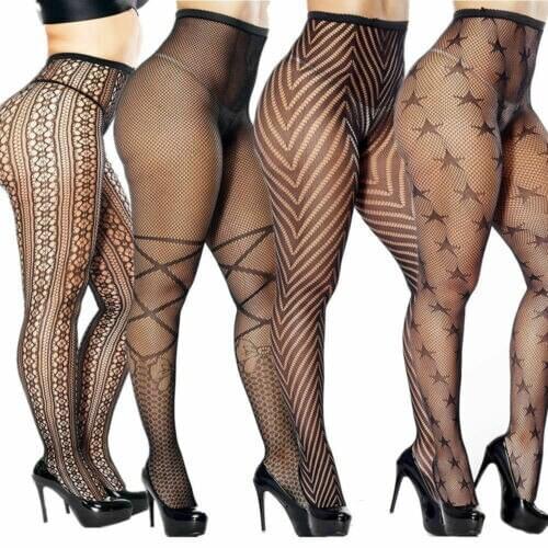 New Womens Pantyhose for Ladies Lingerie Woman Fashion Fishnet Tights Plus Size Women Stockings Femme Collants Hot Dropshipping