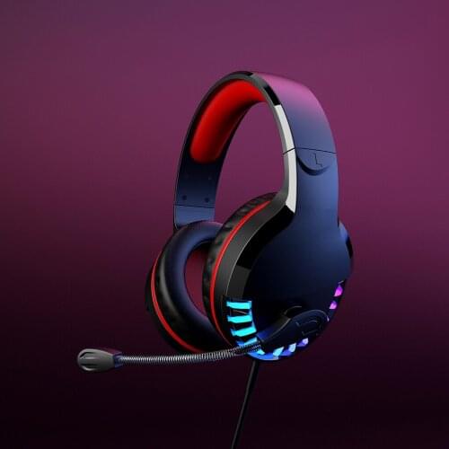 M18 Wired Colorful Gaming Headset RGB Headphones Soft Earpads with Mic