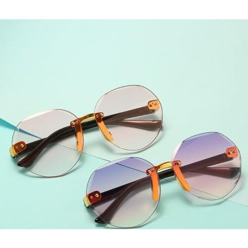 Cute Childrens Sunglasses Girl Boy Cute Summer Round Candy Color Sun Glasses Kids Frameless UV400 Eyewear