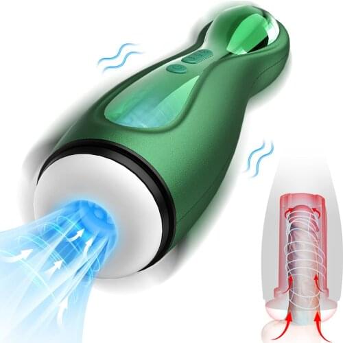 Automatic Sucking Male Masturbator Cup with 3 Outbreak Vacuum Suction 6 Powerful Vibration Blowjob Cup Adult Sex Toys for Men