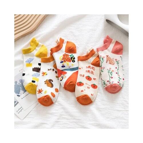 Women Low Cut Socks Cartoon Lovely Socks Teenager Girls Summer Women Fashion Soft Cotton Wear носки женские