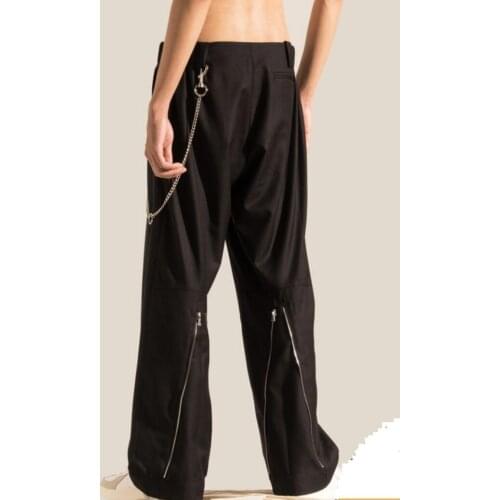 2020 New Mens clothing GD Hair Stylist Catwalk Stereo tailoring elastic waist zipper casual pants Without pant chain 27-46