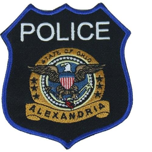 Police Badges Patches Applique Embroidered Patches for Cloth Stickers Iron on DIY Handmade Apparel Sewing Fabric Accessories