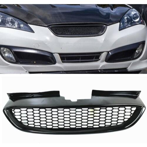 Matte Black Front Hood Grille Honeycomb Mesh For HYUNDAI 2008-2012 Genesis Coupe Car Racing Grill