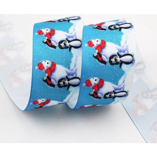 Christmas Cartoon character red printed grosgrain ribbon christmas decorations gift wrapping diy bows fabric ribbons