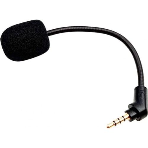 2Pcs Headphone Microphone Noise Reduction Detachable Flexible 3.5mm MIC Replacement for Kingston HyperX Cloud Flight/Flight S