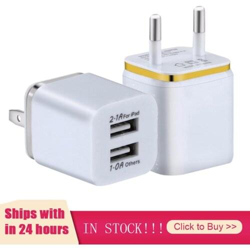 USB Charger 5V 2.1A Universal Portable Travel Wall Adapter For IPhone X/8/7 Plus /6s Plus IPad Pro/Air Samsung Galaxy
