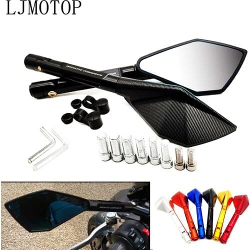 CNC Aluminum Universal Motorcycle Rearview Mirror Moto side Mirrors For Yamaha VMAX 1200 NMAX 125 Tenere 700 YZF R120