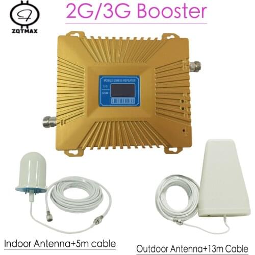 ZATMAX 70dB Mobile Phone Signal Repeater 2G 3G Signal Booster UMTS Cellphone Cellular Amplifier + antenna accessories