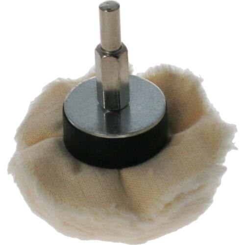 Utoolmart 2pcs/4pcs/6pcs Mushroom Shape Flannelette Polishing Wheel Grinding Head With 6mm Handle Cotton Buffing Wheels