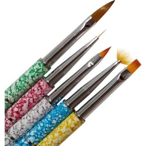 5pcs Nail Art Brush Pen Carving Nails Tips Painting Nail Gel Tool Liner French Manicure Accessories Design