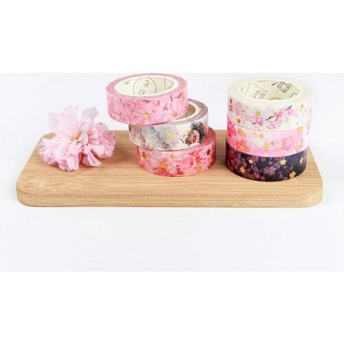 1pcs Cherry Flower Paper Washi Tape Set 30mm Pink Japanese Sakura Masking Tapes Decoration Stickers Album Diary Notebook F388