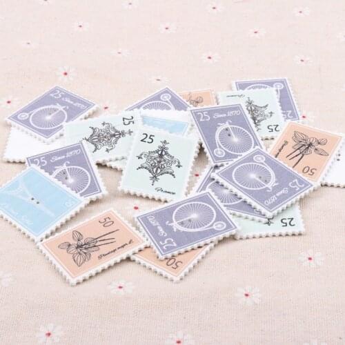 Wooden Vintage Style Tower Stamp Pattern 2 Holes Scrapbooking Button Handmade Accessory Home Decoration 30x37mm 10pcs