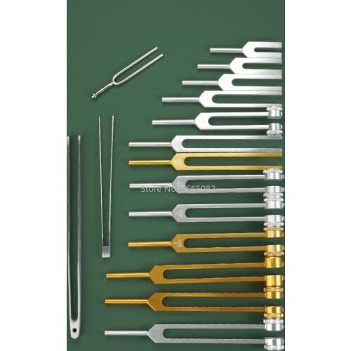 128hz 512hz 256hz 1024hz 2048hz Frequency Neural tuning ear Tuners testing fork aluminum test Equipment Mallet Striking Hammer