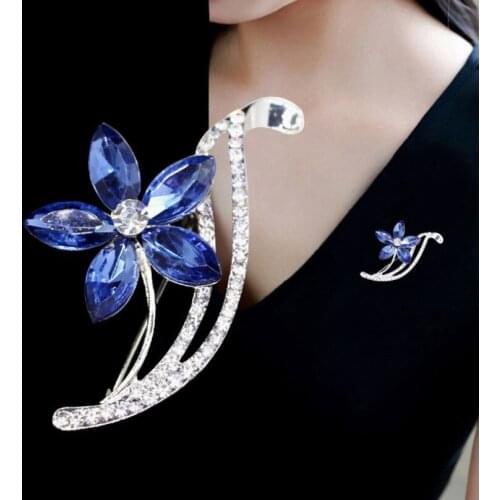 2020 vintage rhinestone flower brooch ladies simple design fashion jewelry wedding brooch brooch jewelry gift
