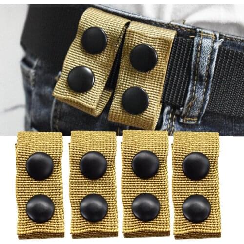 4Pcs/Set Tactical Belt Buckle Duty Belt Keeper for 2inch/2.5inch Wide Belt Military Belt Equipment Accessories with Double Snaps