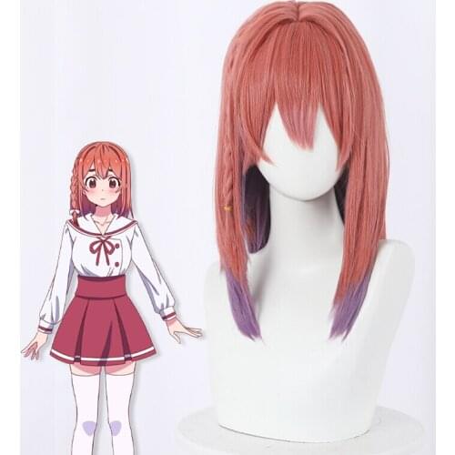 Rent A Girlfriend Sakurasawa Sumi Cosplay Wig 45cm Heat Resistant Synthetic Hair+Net