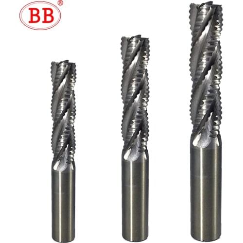 BB Roughing End Mill HSS Cutters 4 Flute 5mm to 45mm Saw Blade Metal Machining Inch & Iso 6mm 8mm 10mm 12mm 16mm