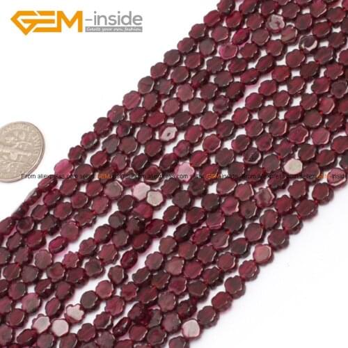 Natural Freeform Drop Drip Coin Flower Rice Olivary Shape Garnet Beads For Jewelry Making 14Inches Loose DIY