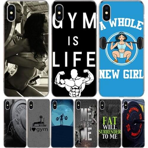 Bodybuilding Gym Fitness Phone Case for Apple iphone 11 12 Mini Pro XR X Xs Max 7 8 6 6s Plus 7G 6G 5G 5S 5 SE + Customize Cover