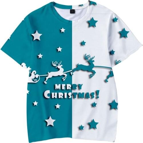 2019 kids T Shirt Merry Christmas 3D t-shirt boys girls short sleeve tshirt Hip hop Merry Christmas Summer Children clothes tops