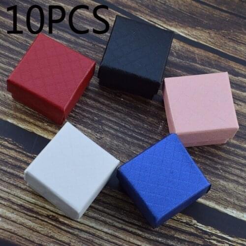 Es Ring Earrings Brooch Bracelet Necklace Pendant Boxes7X7X310 Pcs Kraft Paper Gift Box Jewelry Case Package Paper Box