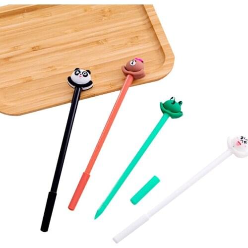 30pcs/lot Cute Cartoon Frog Bear Black Writing Gel pen School Office supplies Wholesale
