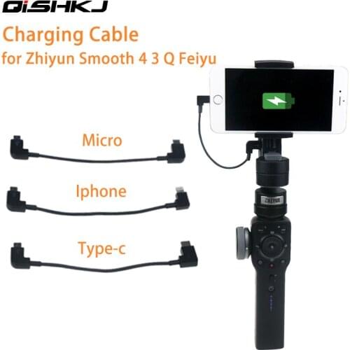 Gimbal Charging Cable For Lightning Type C Micro-USB for Zhiyun Smooth 4 3 Q Feiyutech Vimble 2 Android Samsung iPhone Cable