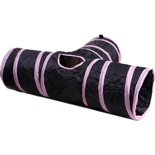 Cat Sound Paper Tee Tunnel Puzzle Cat Interactive Toy Drill Bucket Collapsible Cat Channel